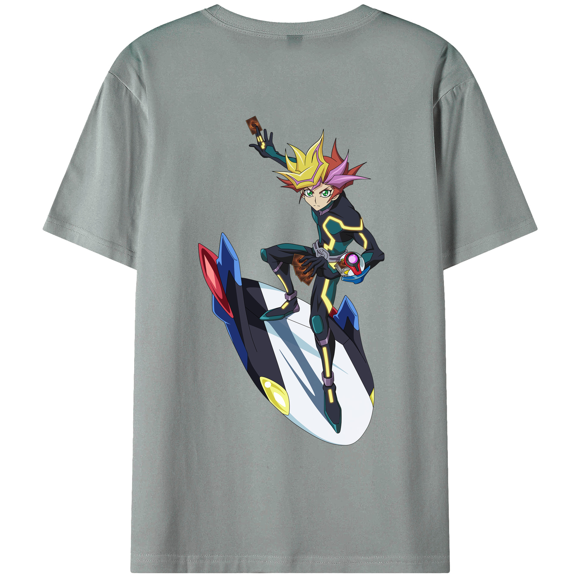 （画像用） 遊☆戯☆王 Yu-Gi-Oh! 綿100％ メンズ半袖Tシャツ（バックプリント） 通気性